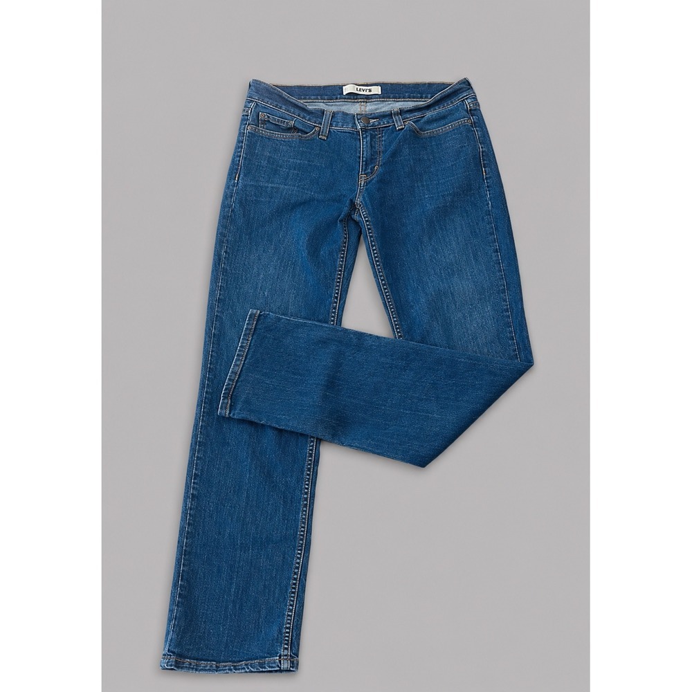 Levis 524 Too Superlow Jeans Womens 9M Medium Wash Blue Stretch Bootcut Denim